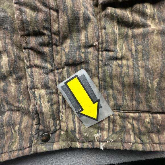 Vintage 80s Realtree Tree Camo Hunting Chore Coat Jacket Mens 2XL Corduroy Lined - Picture 7 of 14